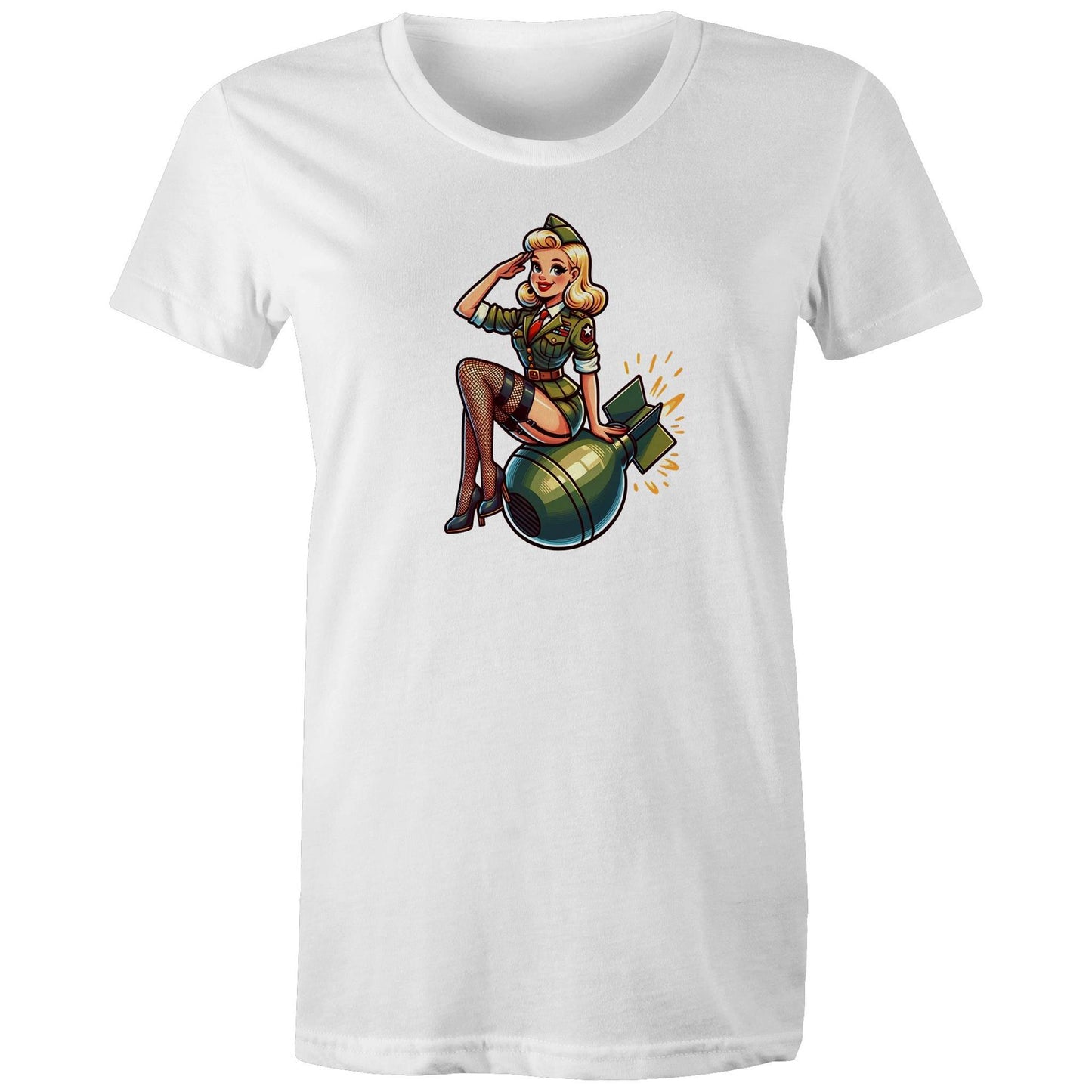 Bombshell Pinup - AS Colour - Women's Maple Tee - 8 Colours
