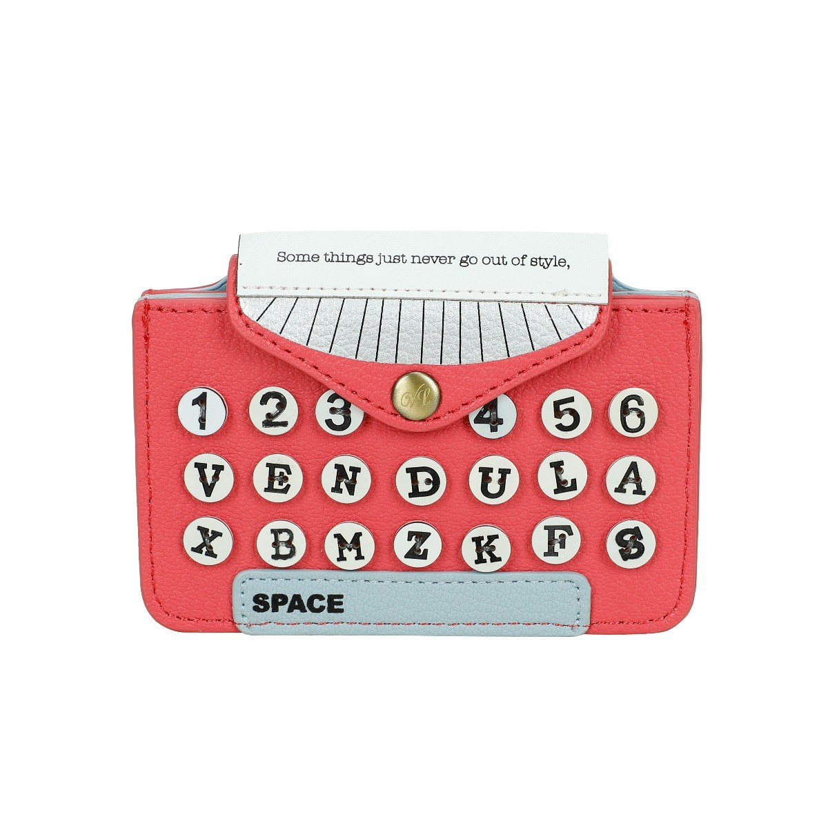 Vendula Vintage Rose Typewriter Accordion Card Wallet
