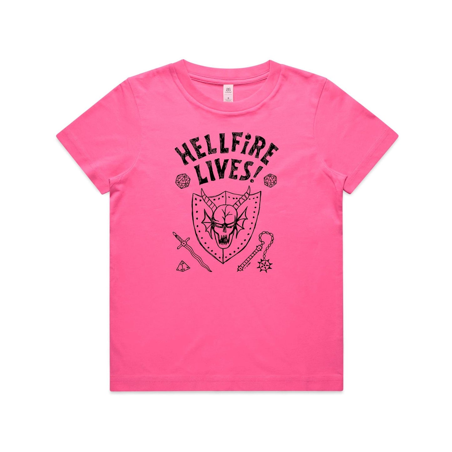 Hellfire Lives - Youth Staple Tee - 4 Colours - this is a Print on demand item