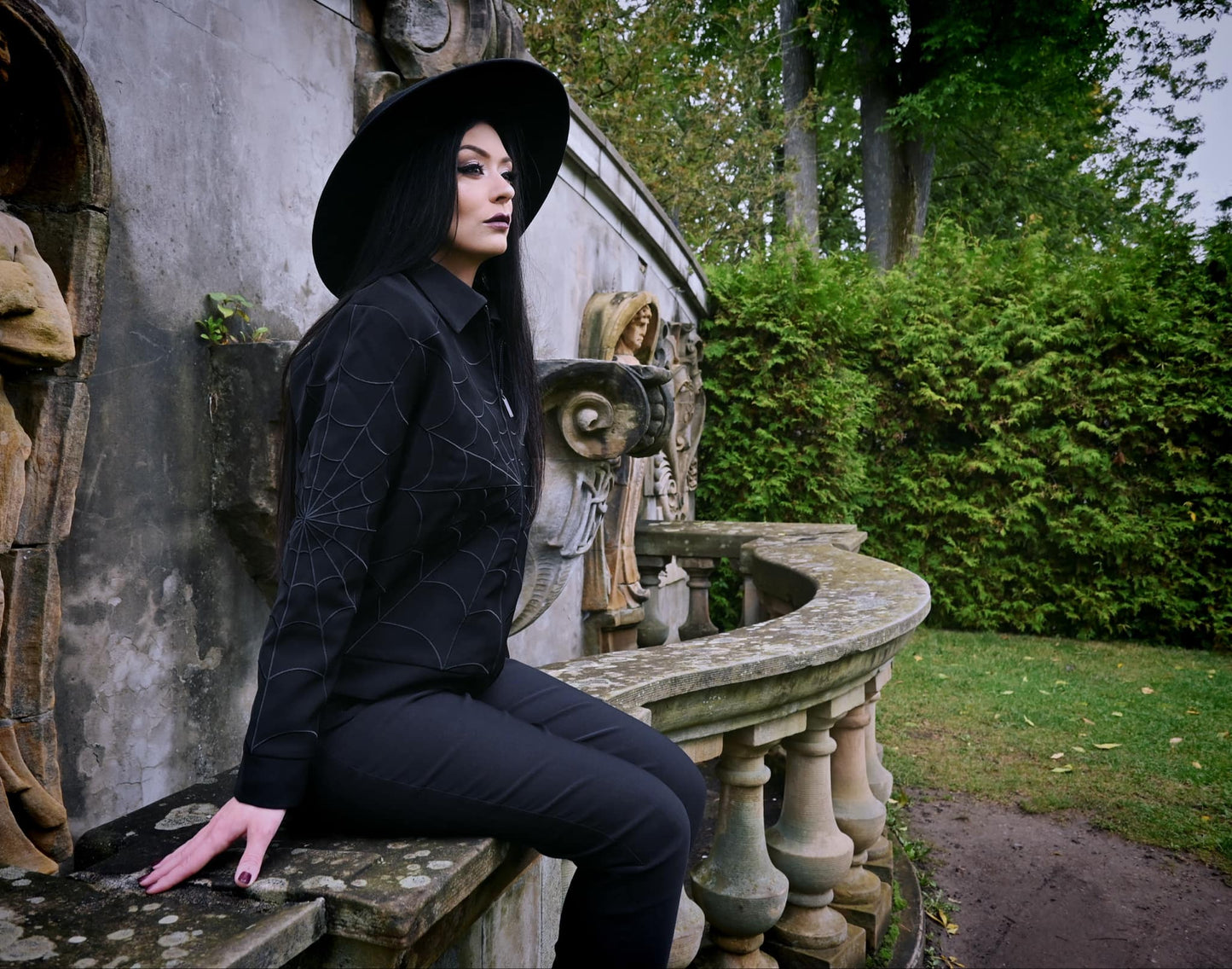 webbed work jacket halloween katakomb lana rose