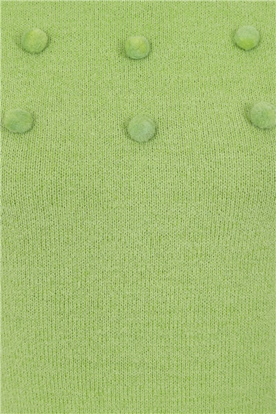 Green Pom Pom Barbara Sweater | Only Sizes UK6 & UK16 Left