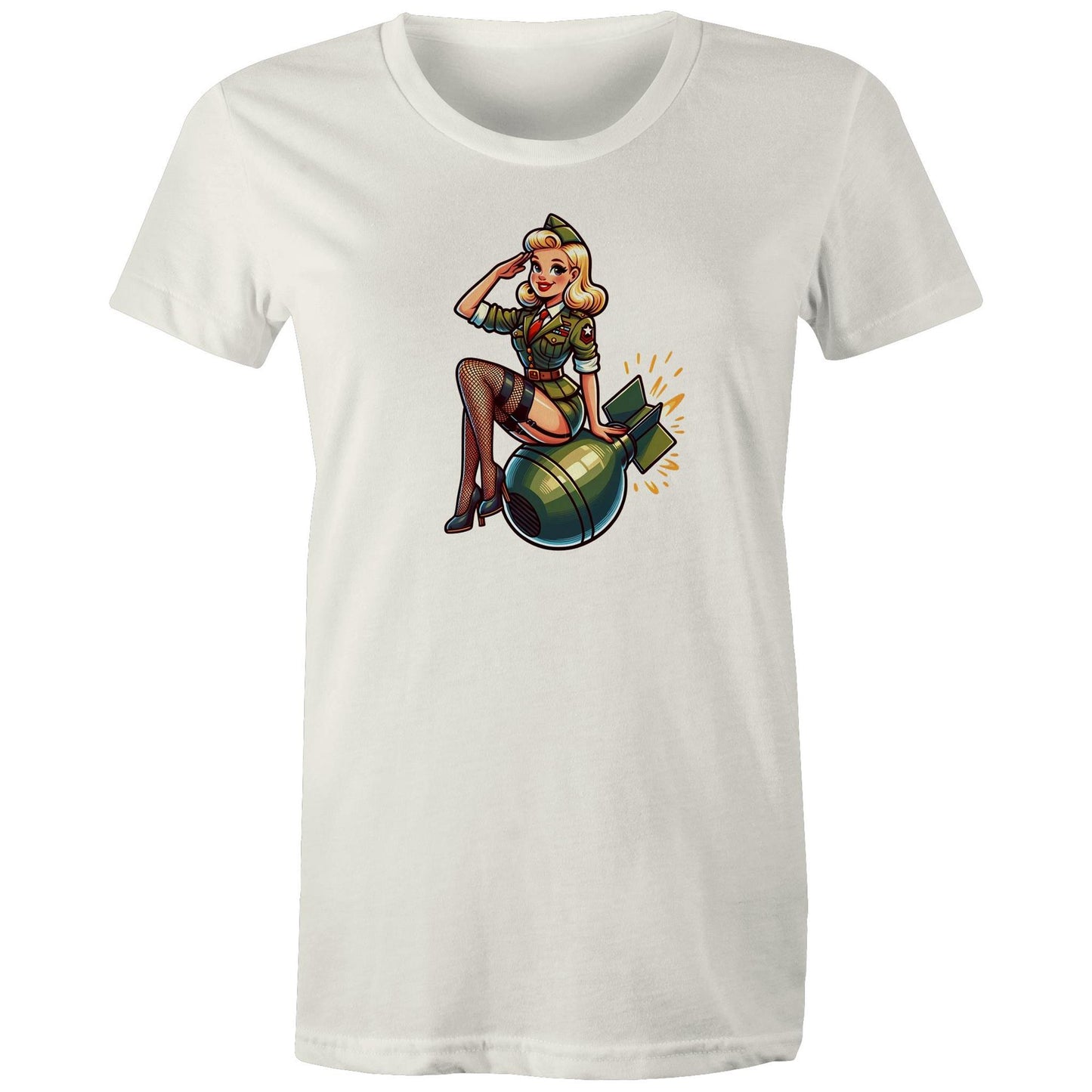 Bombshell Pinup - AS Colour - Women's Maple Tee - 8 Colours