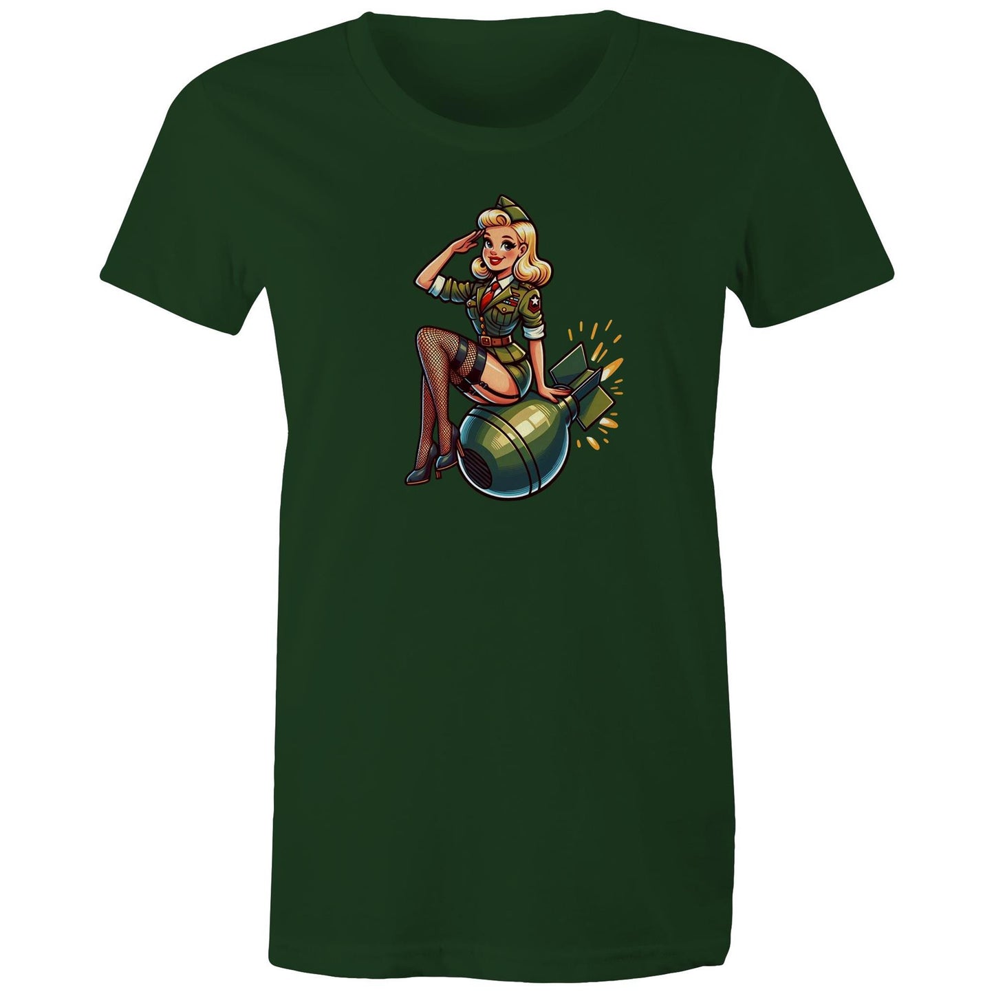 Bombshell Pinup - AS Colour - Women's Maple Tee - 8 Colours