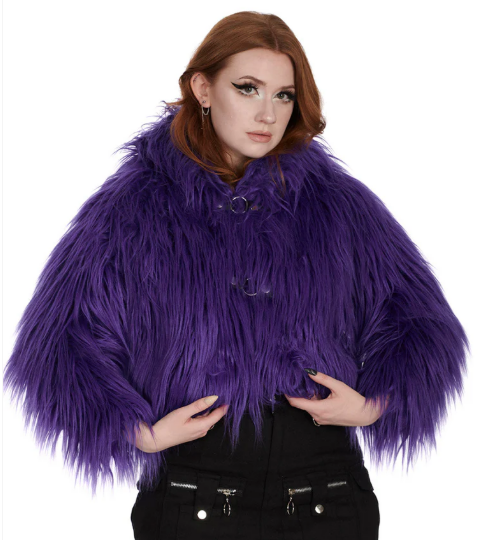 Buffy Fluffy Purple Jacket | CLEARANCE
