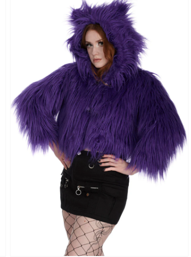 Buffy Fluffy Purple Jacket | CLEARANCE