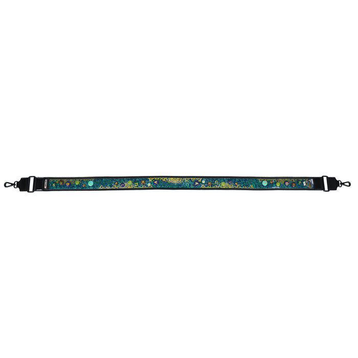 Multicolored strap with a pattern on a white background