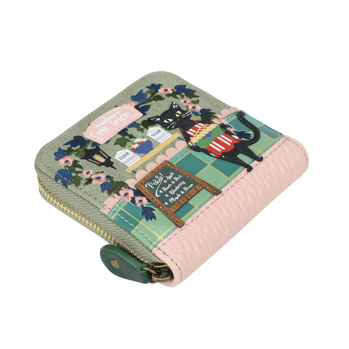 Small wallet with cat design on a white background