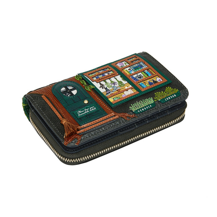 Decorative wallet with artistic design on a white background
