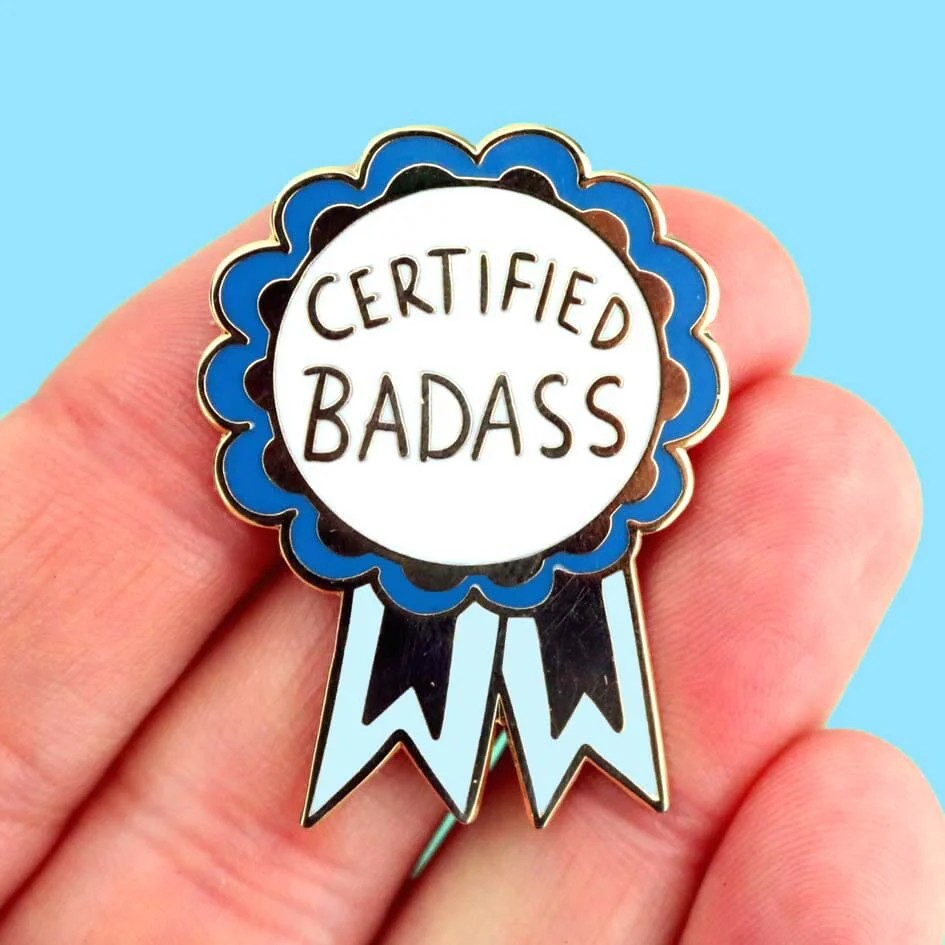 Certified Badass Lapel Pin @BVCM