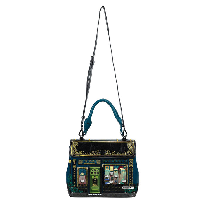 Handbag with decorative design on a white background