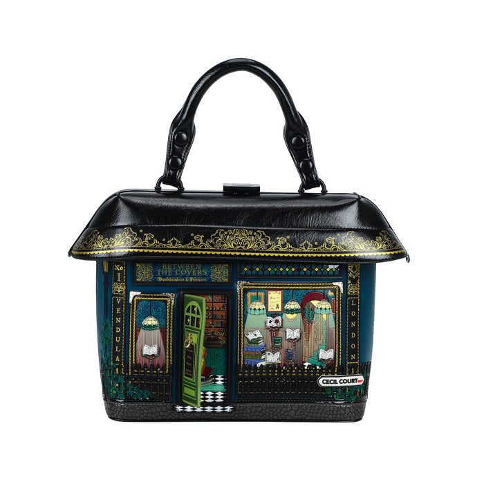 Decorative handbag with artistic design on a white background