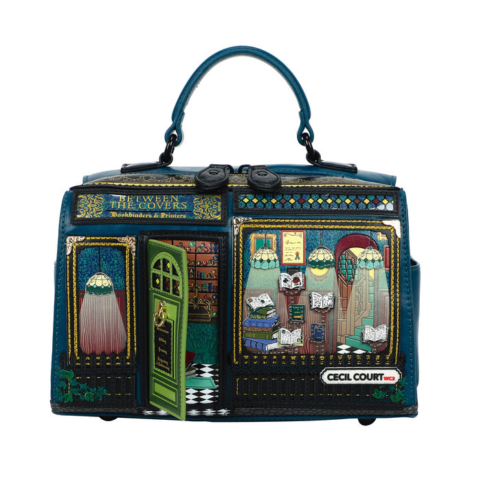 Decorative handbag with artistic design on a white background