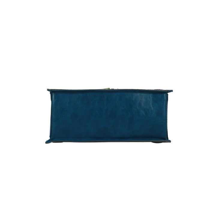Blue pouch on a white background
