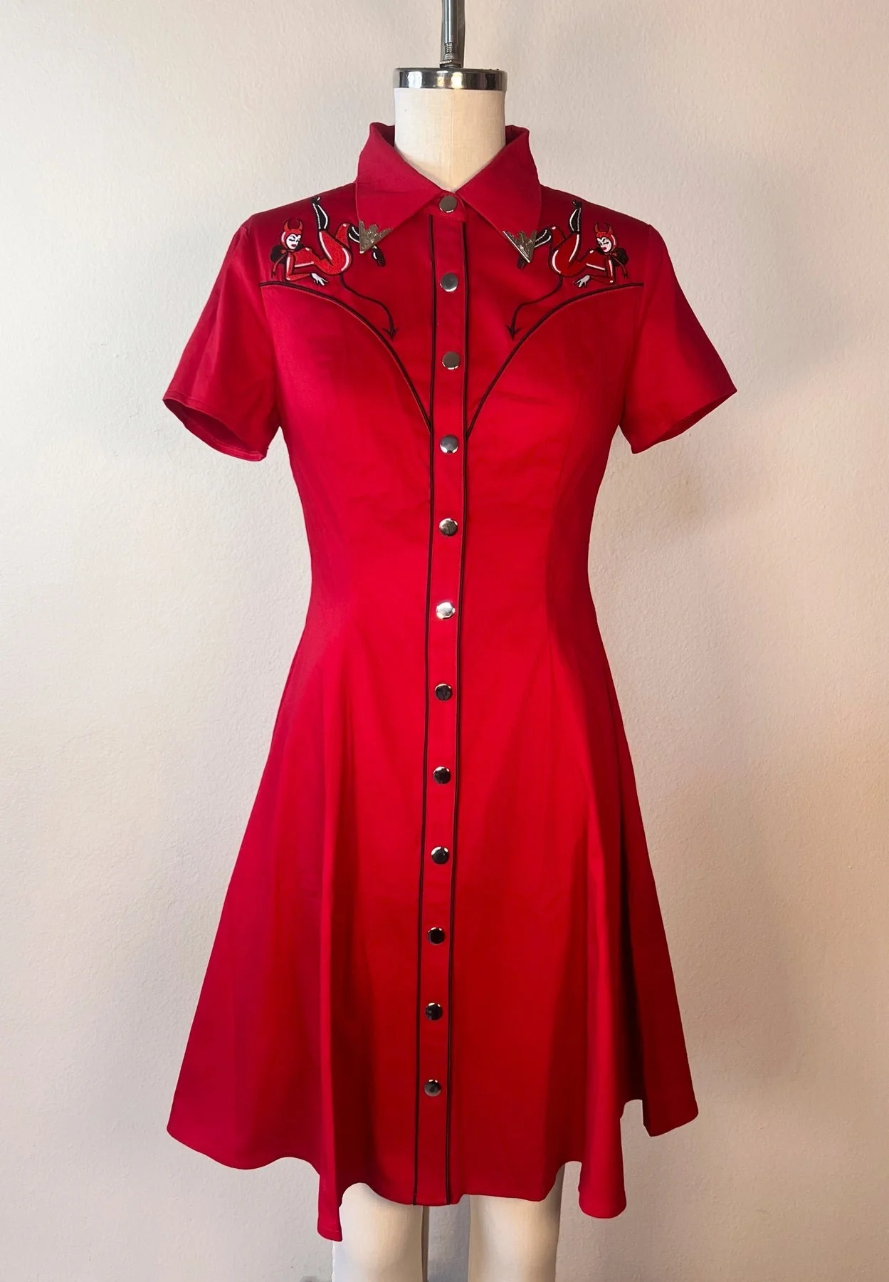 Outlaw Western Dress | Devilish Doll Red
