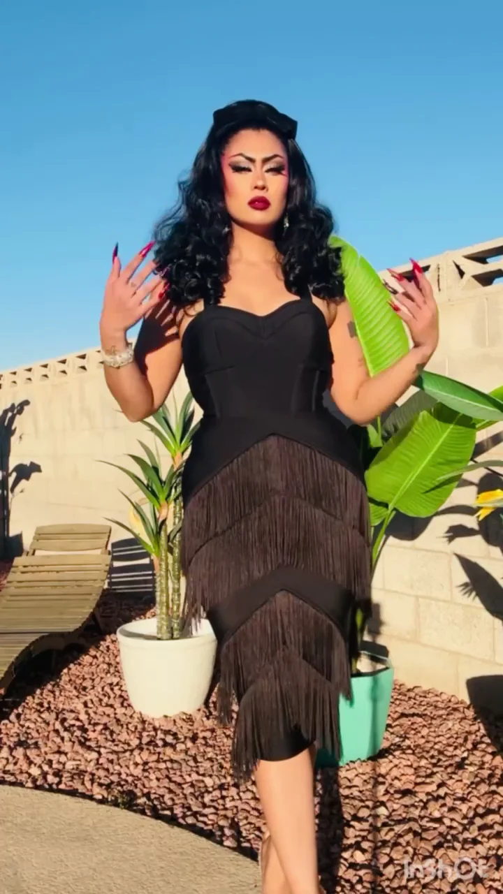 Speakeasy Fringe Dress | Black or Cherry Red - ON SALE