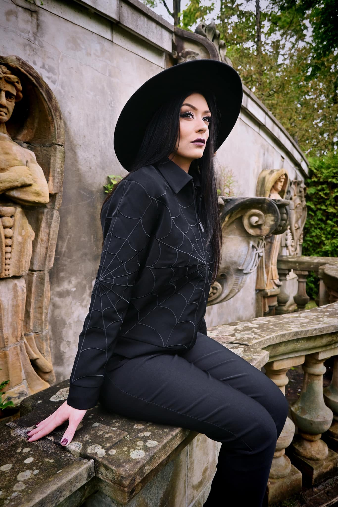 webbed work jacket halloween katakomb lana rose