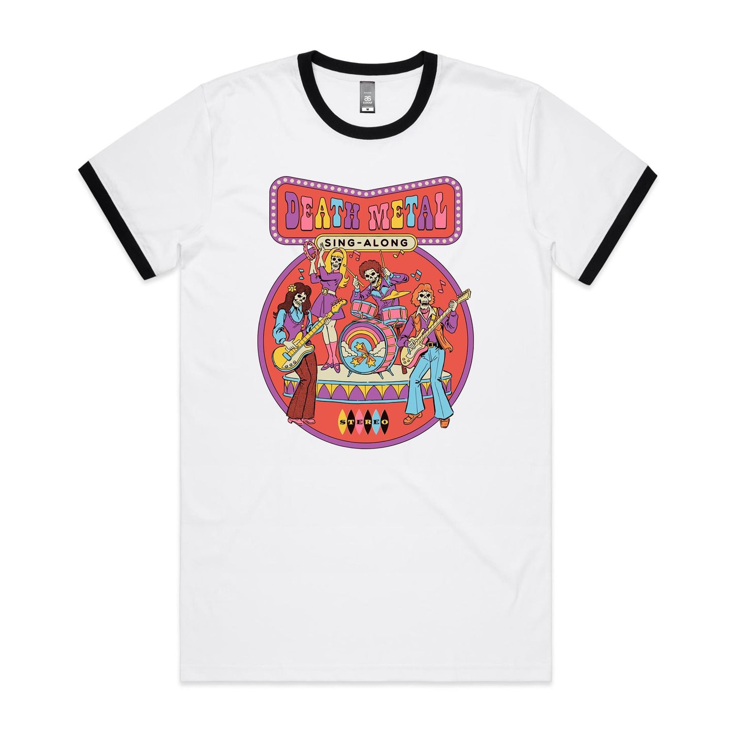 Death Metal - Men's Ringer Tee - Black | This is a Print on Demand Item