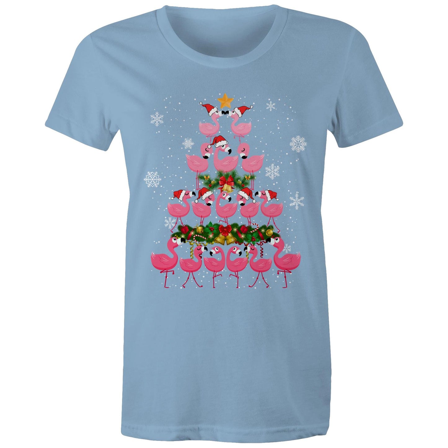 Flamingo Christmas Tree - AS Colour - Women's Maple Tee - 7 Colours