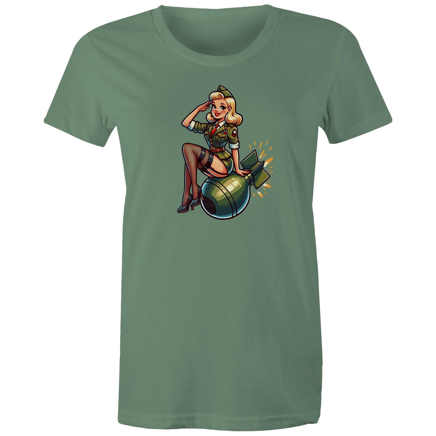 Bombshell Pinup - AS Colour - Women's Maple Tee - 8 Colours