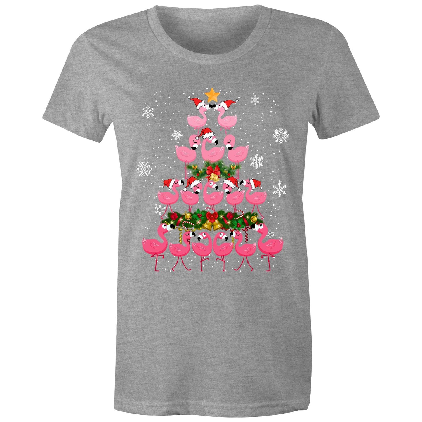 Flamingo Christmas Tree - AS Colour - Women's Maple Tee - 7 Colours