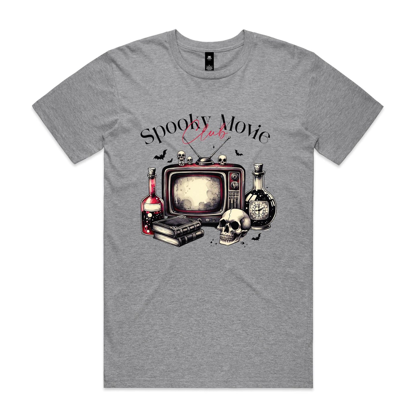 Spooky Movie Club - Men's Tee - 2 Colours | This is a Print on Demand Item
