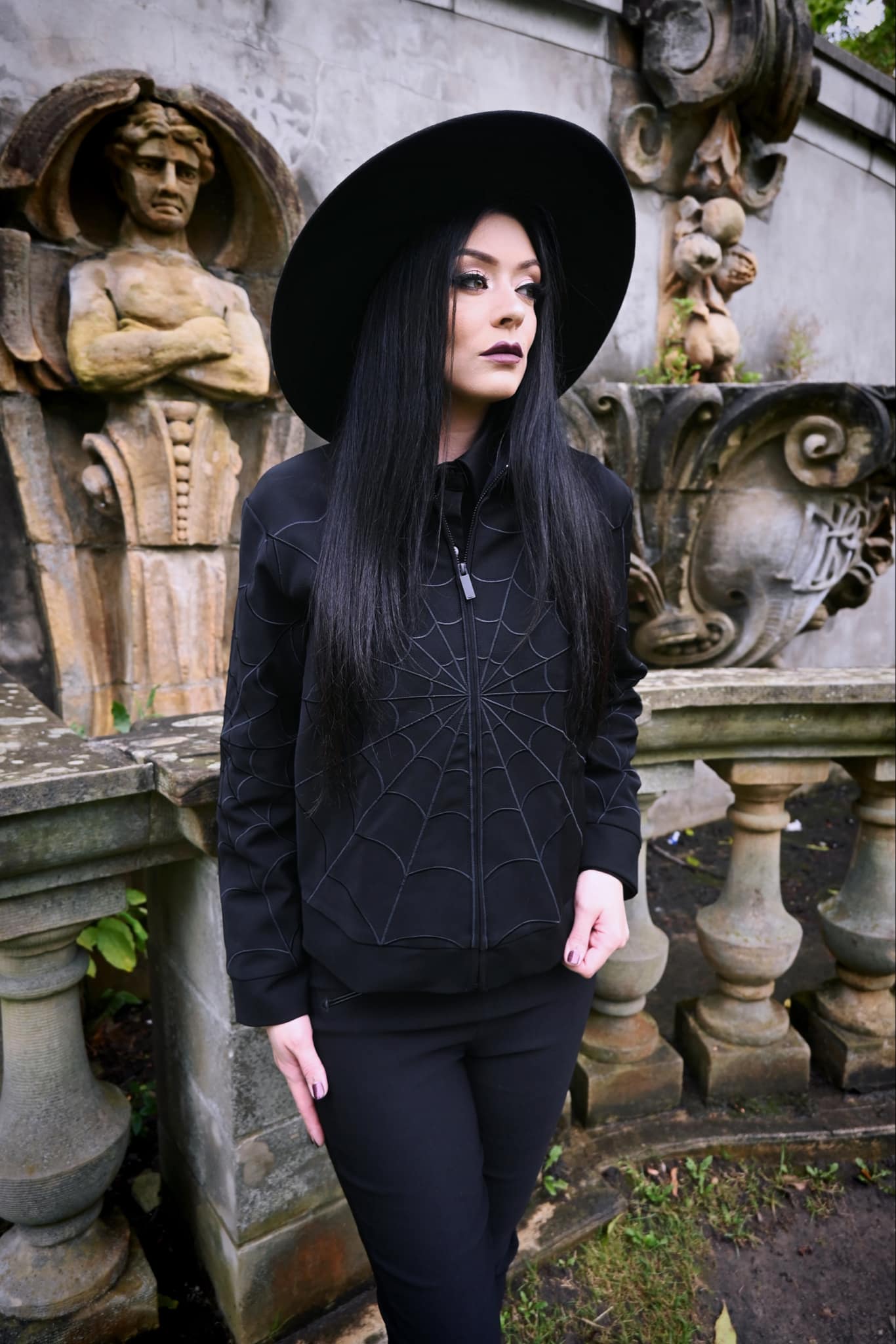 webbed work jacket halloween katakomb lana rose