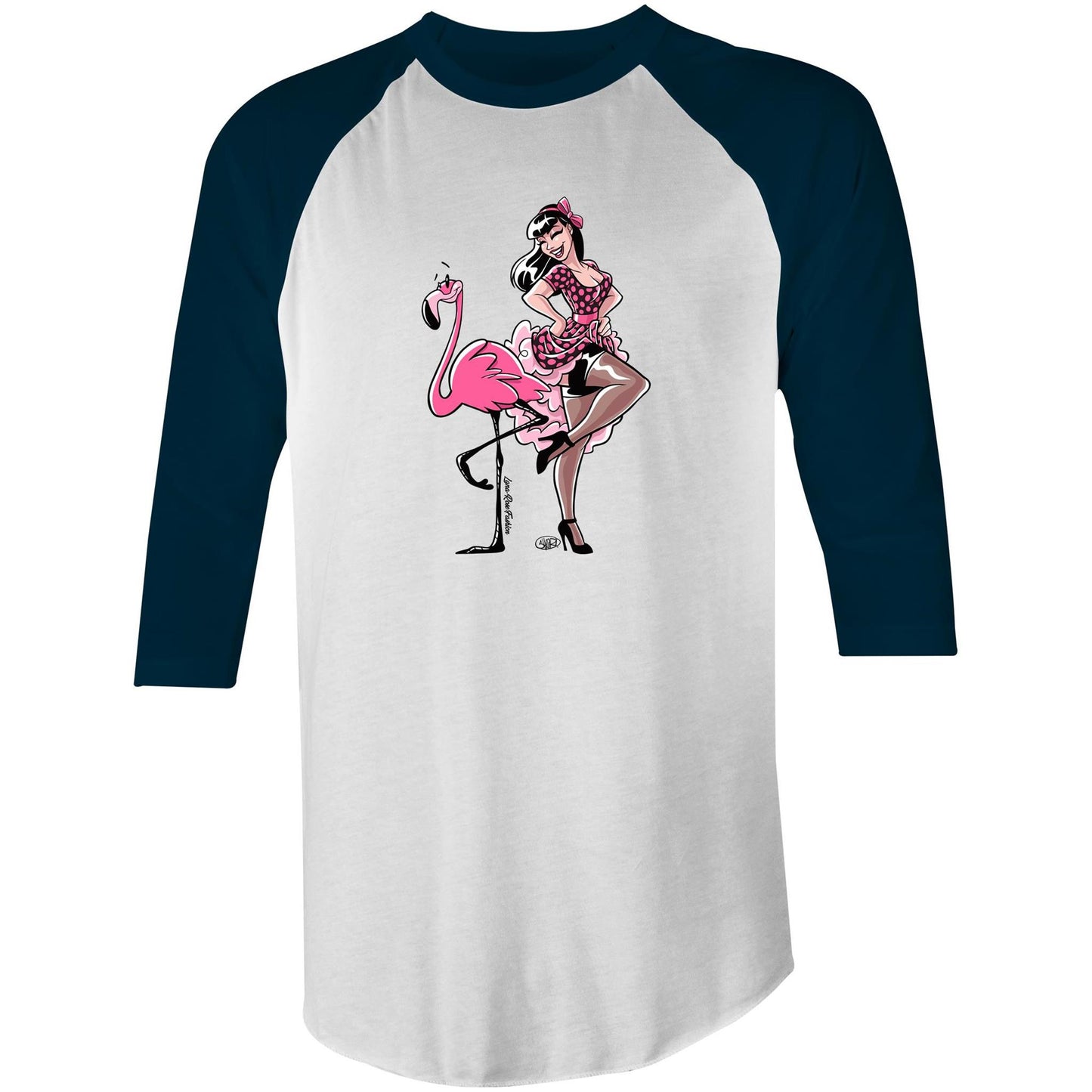 Flamingal - AS Colour Raglan - 3/4 Sleeve T-Shirt