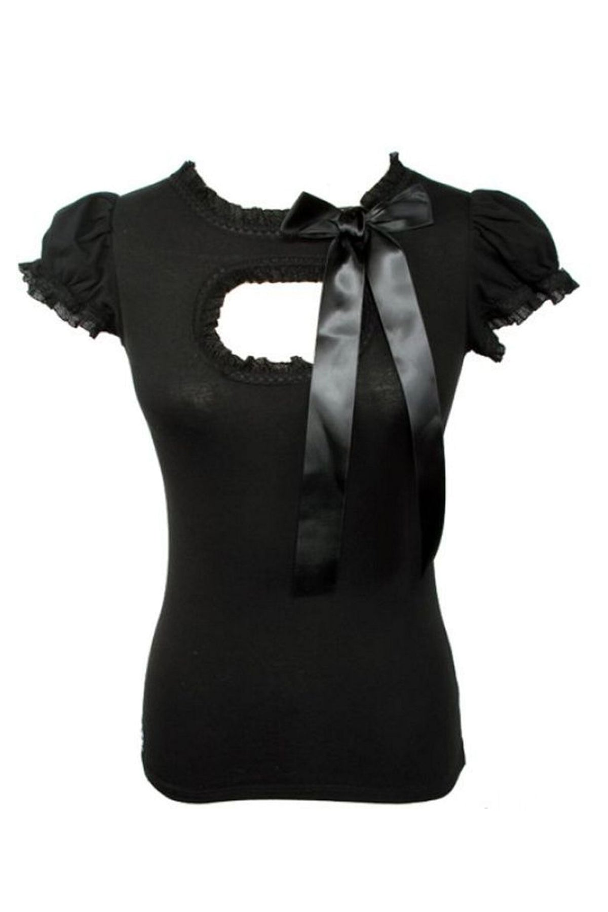 Molly Keyhole Top - Black - Katakomb x Jessica Louise Collection