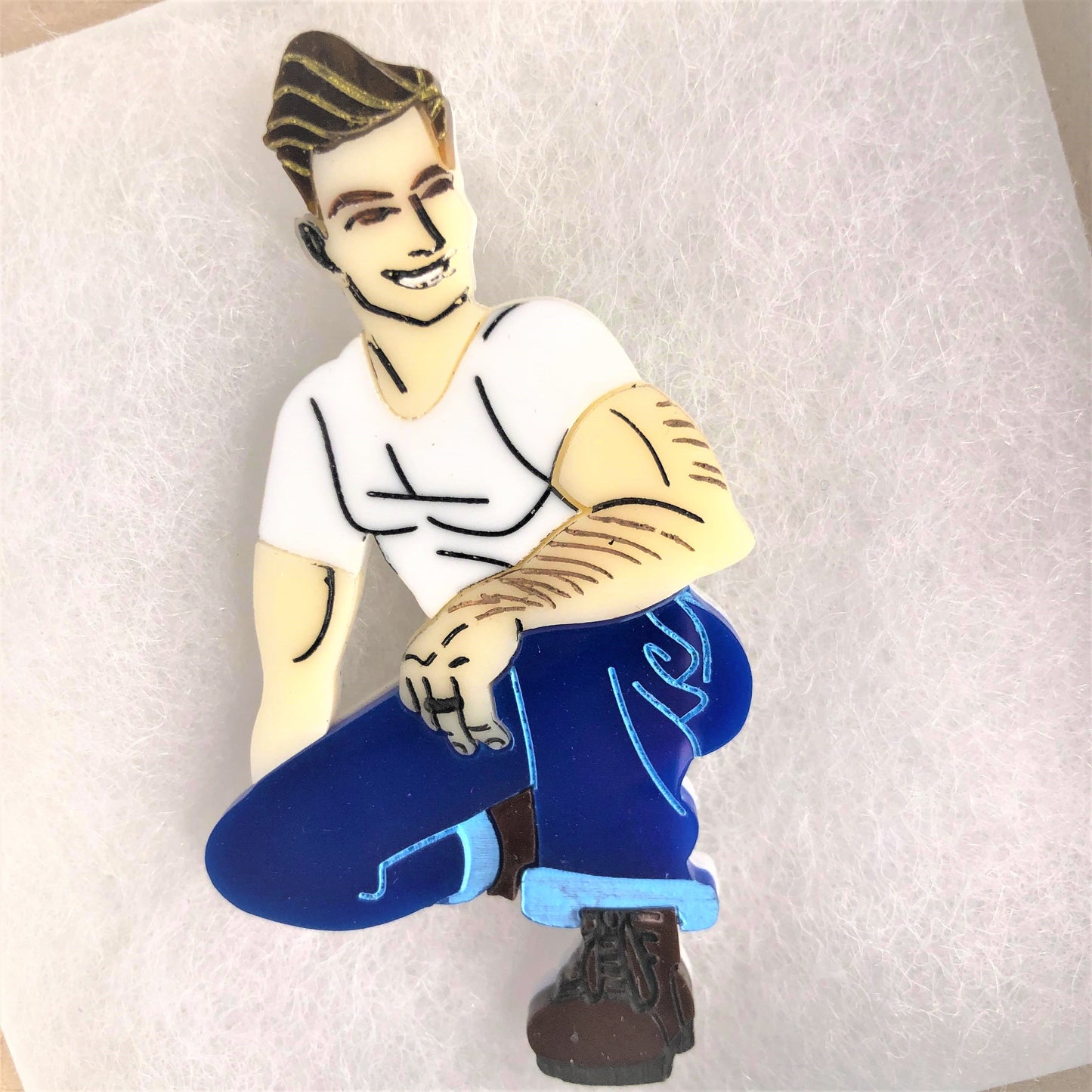 Rockabilly Rob Brooch Exclusive to Lana Rose