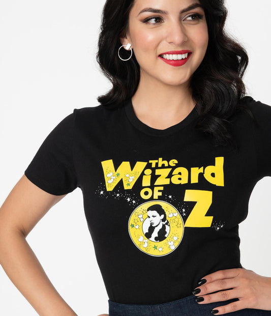 Unique-Vintage x Wizard Of Oz Retro Logo Fitted Tee
