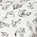 Smak Parlour Flintstones White Flocked Dino Print Sleeveless Cropped Scallop Top unique vintage lana rose