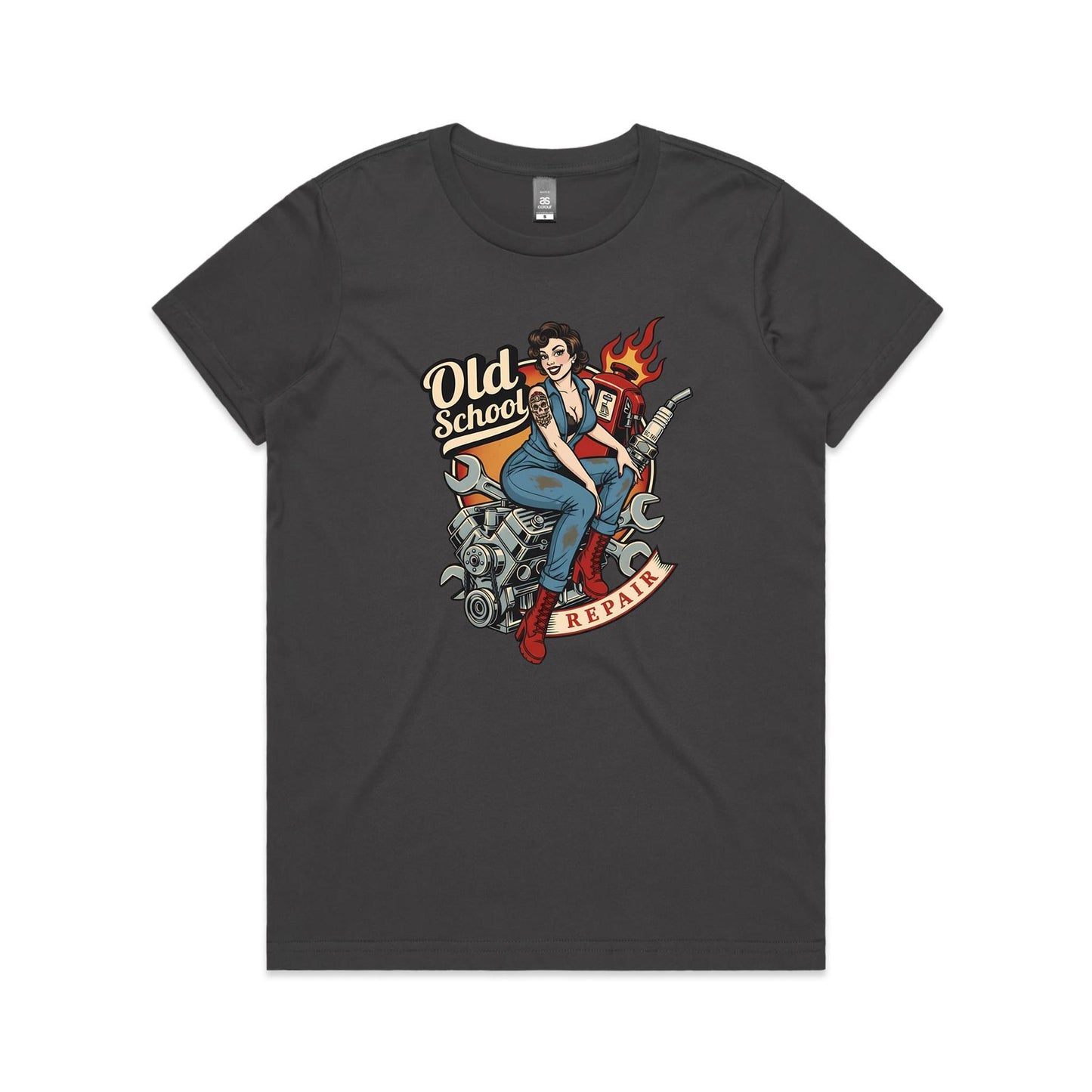 Old School Repair - Women's Tee - 4 Colours | This is a Print on Demand Item