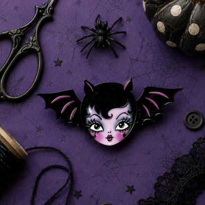 Lily the Vamp Brooch by Miss Fluff x Lipstick & Chrome | PREORDER