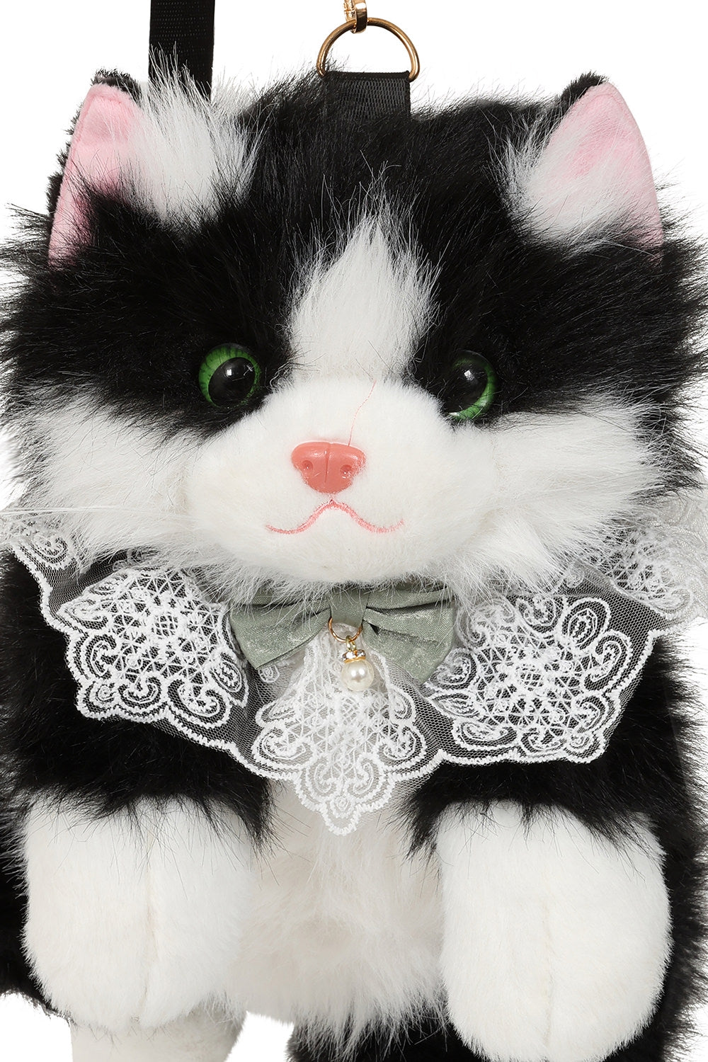 The BANNED Purrfect Mischief Backpack brings playful alternative charm to everyday styling. Designed in a soft black and white plush cat shape,