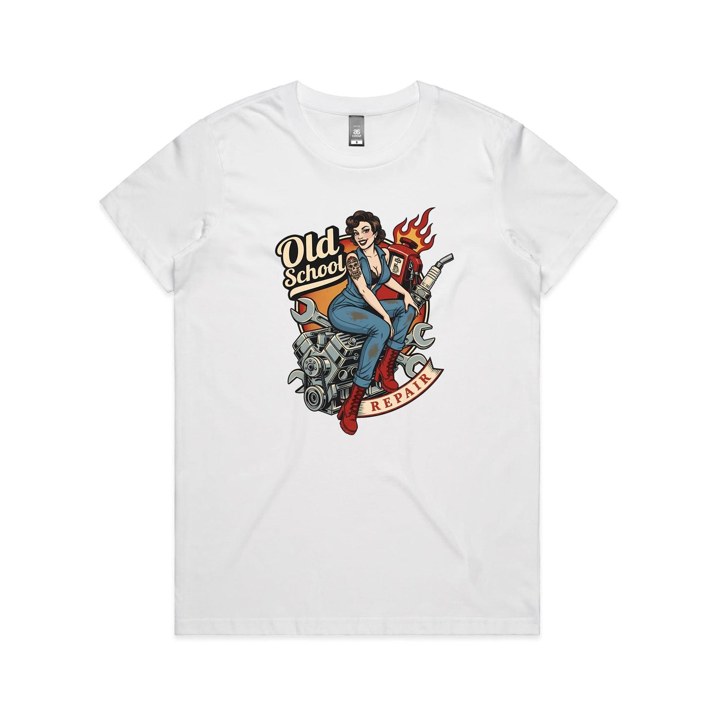 Old School Repair - Women's Tee - 4 Colours | This is a Print on Demand Item
