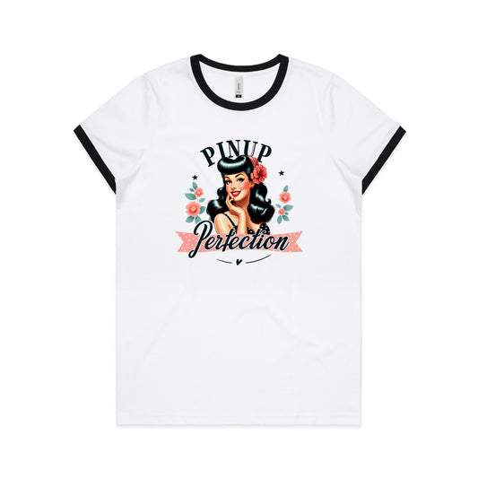 Pinup perfection - Women's Ringer Tee | This is a Print on Demand Item