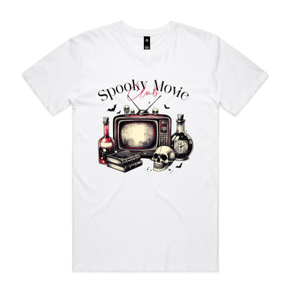 Spooky Movie Club - Men's Tee - 2 Colours | This is a Print on Demand Item