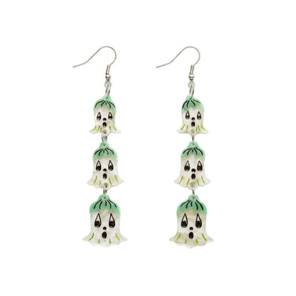 Ghostie Garden Dangle Bell Earrings by Johanna Parker x Lipstick & Chrome | PREORDER
