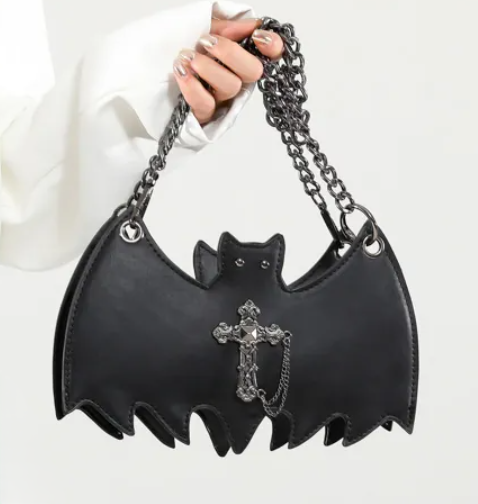 Gothic Bat Bag - Cross