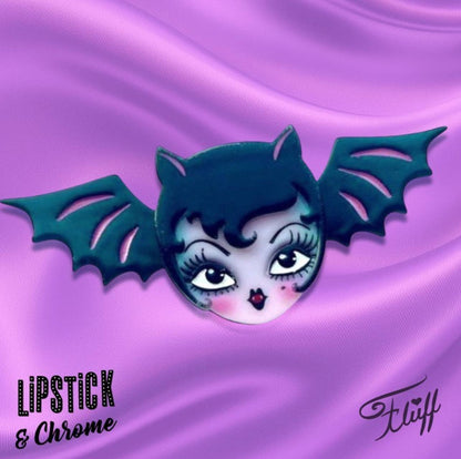 Lily the Vamp Brooch by Miss Fluff x Lipstick & Chrome | PREORDER
