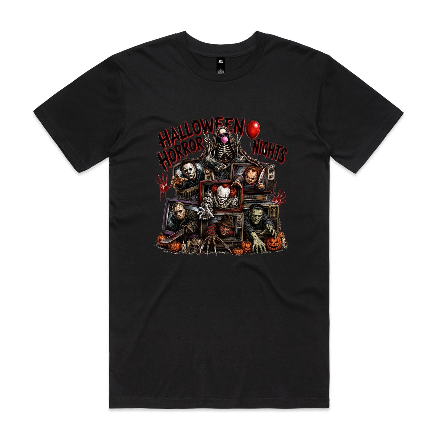 Halloween Horror Night Men's Black Tee | This is a Print on Demand Item
