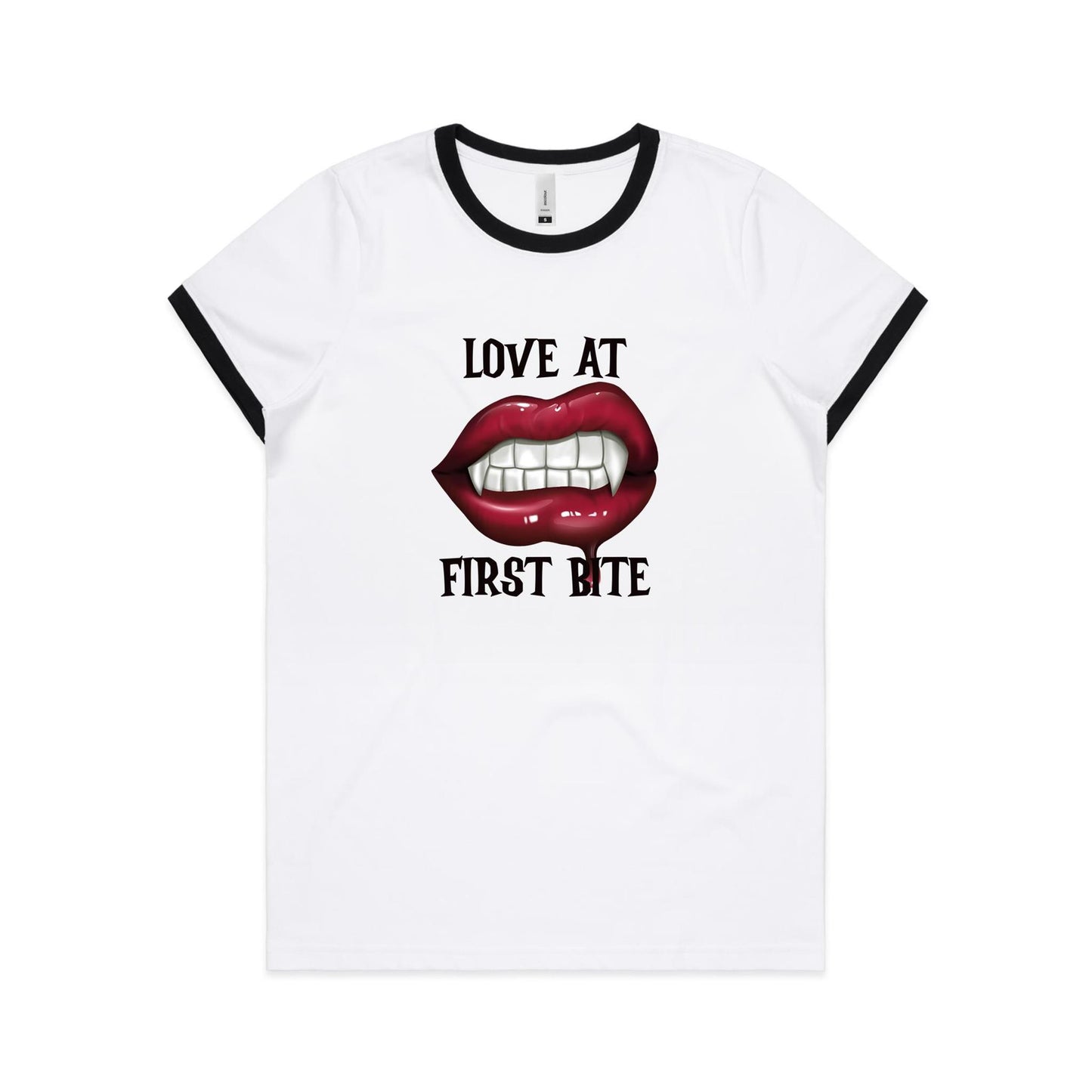 Love at First Bite - AS Colour Women's Ringer Tee - 2 Colours