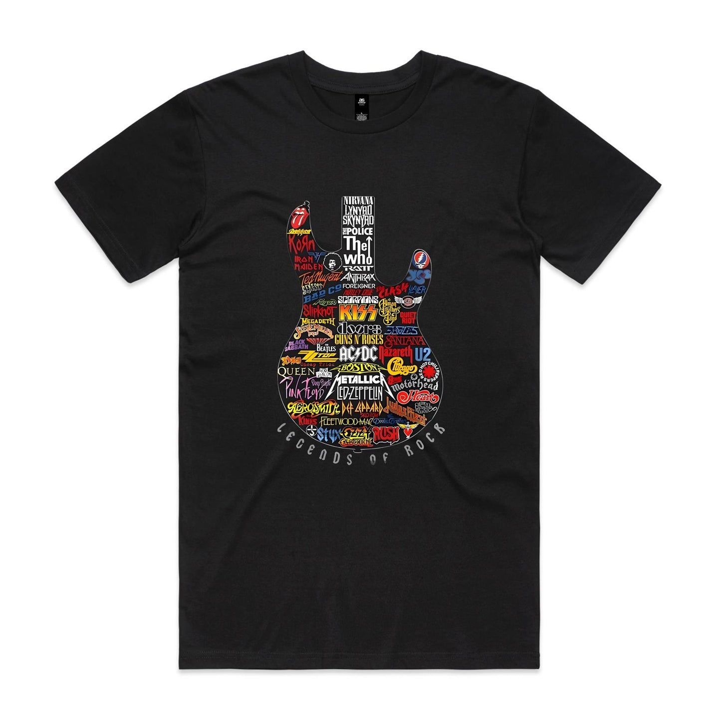 Legends of Rock - Men's Black Tee | This is a Print on Demand Item