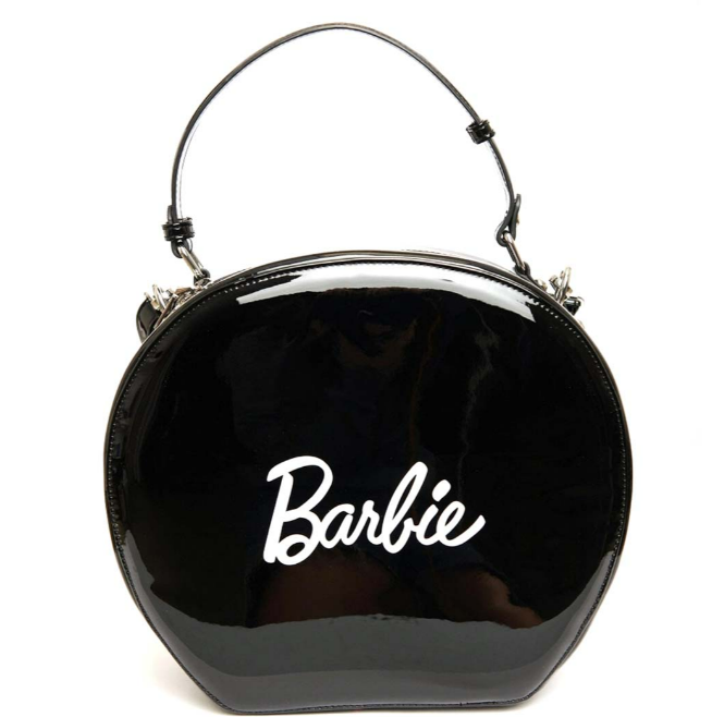 Barbie x Unique Vintage Black Leatherette Circle Bag @BVCM