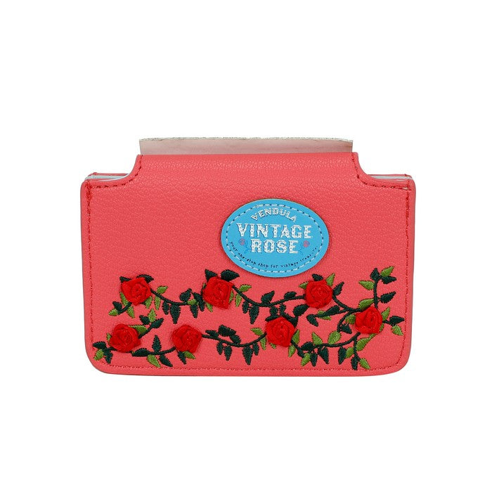 Vendula Vintage Rose Typewriter Accordion Card Wallet