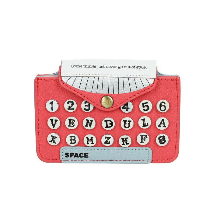 Vendula Vintage Rose Typewriter Accordion Card Wallet