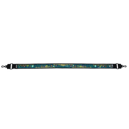 Multicolored strap with a pattern on a white background