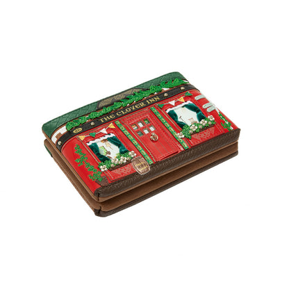 Decorative wallet with festive design on a white background