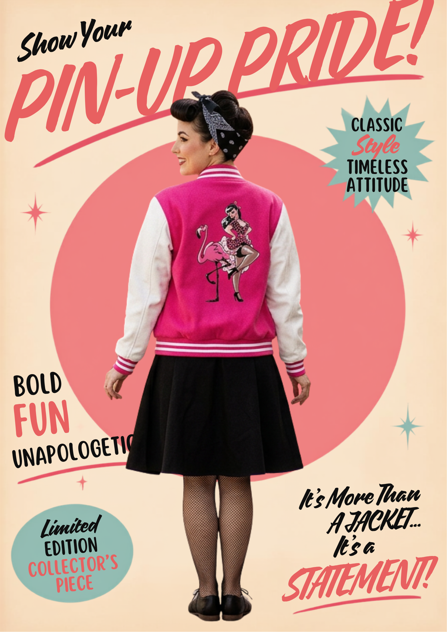 Lana-Rose Exclusive Flamingals Pink Varsity Jacket | Instore & @BVCM