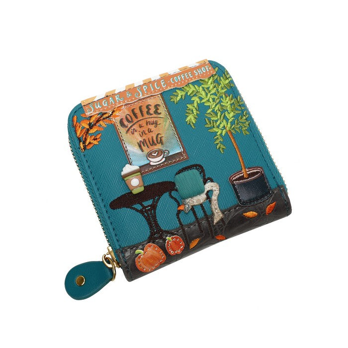 Sugar and Spice Coffee Shop Square Wallet